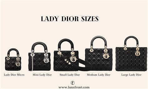 medium lady dior dimensions|Dior size chart.